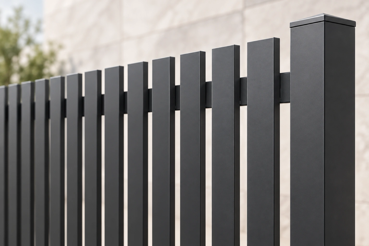 Flat battens and horizontal rail