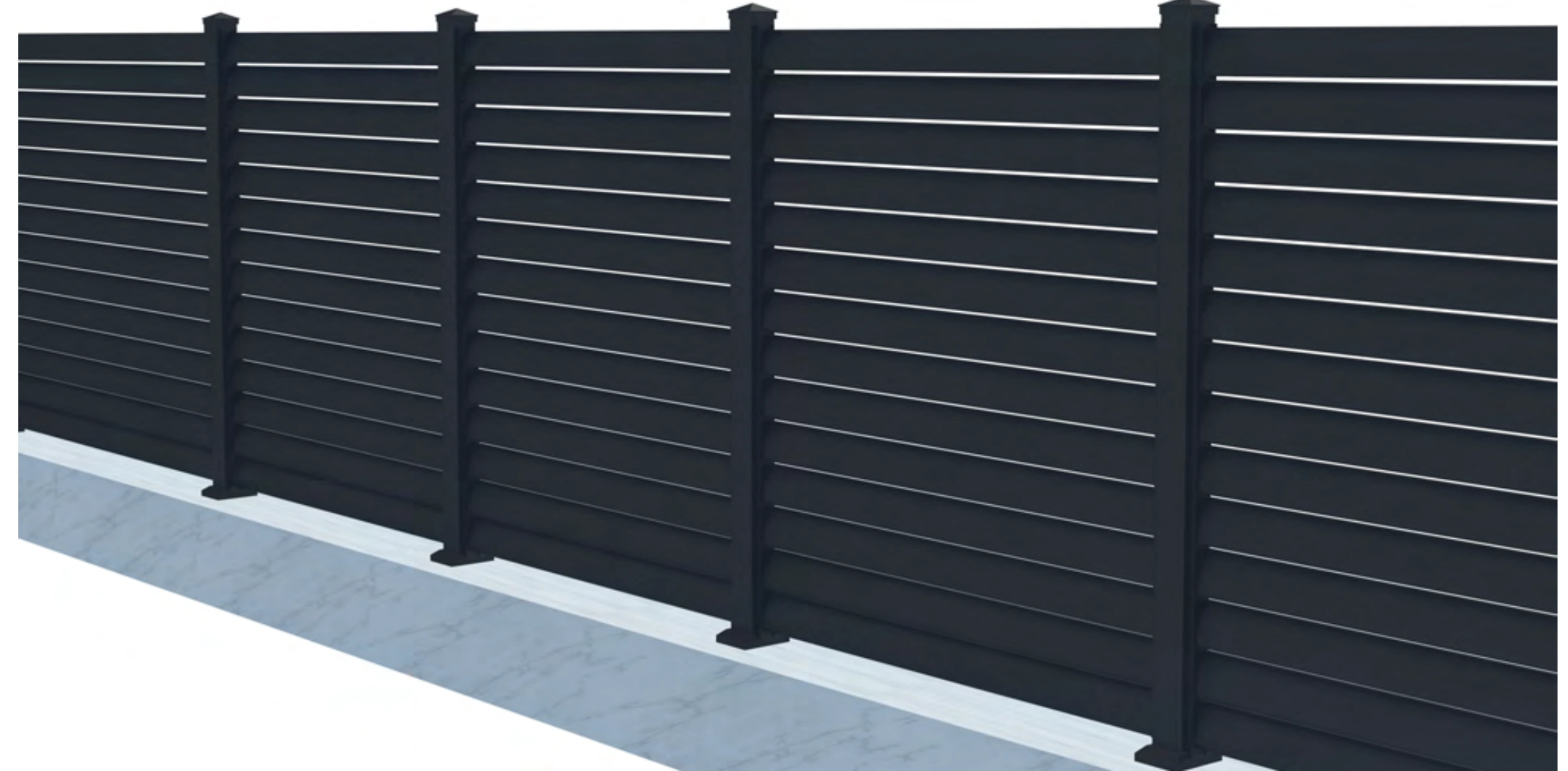 Louvred boundary installation