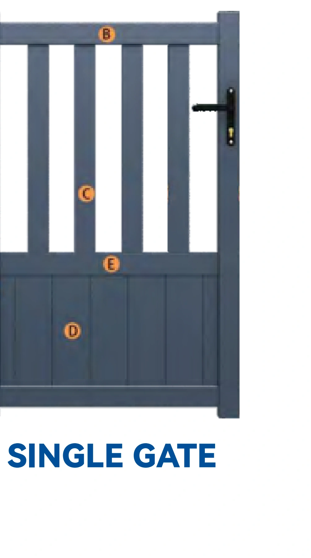 Matching single-leaf gate