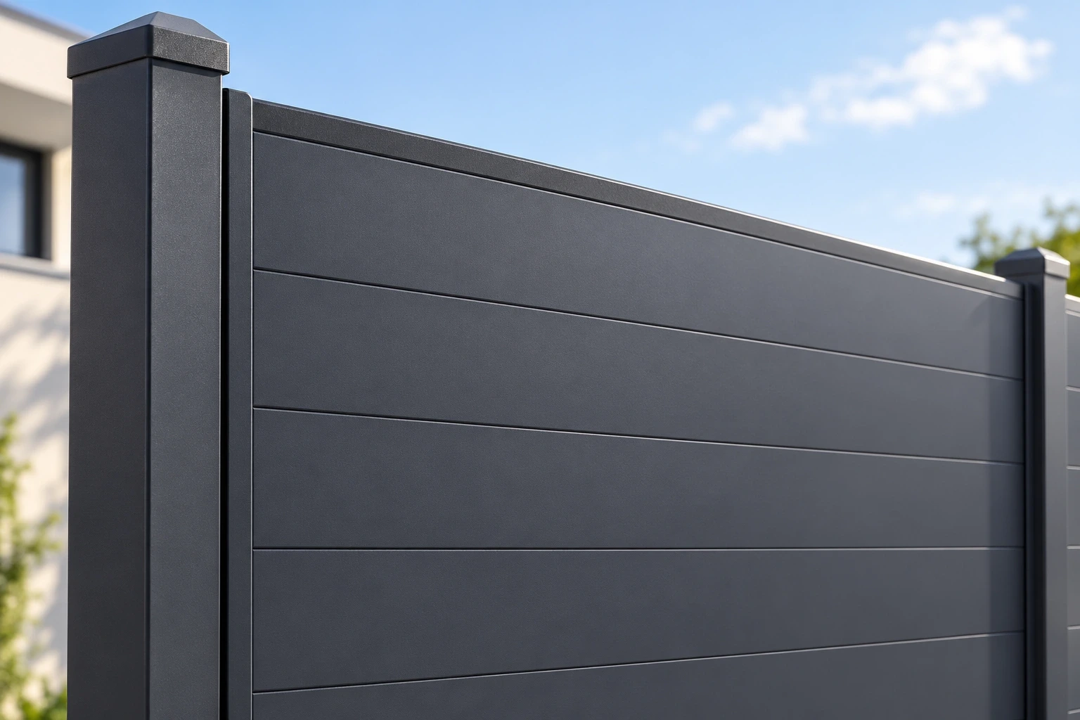 Flush horizontal privacy panel