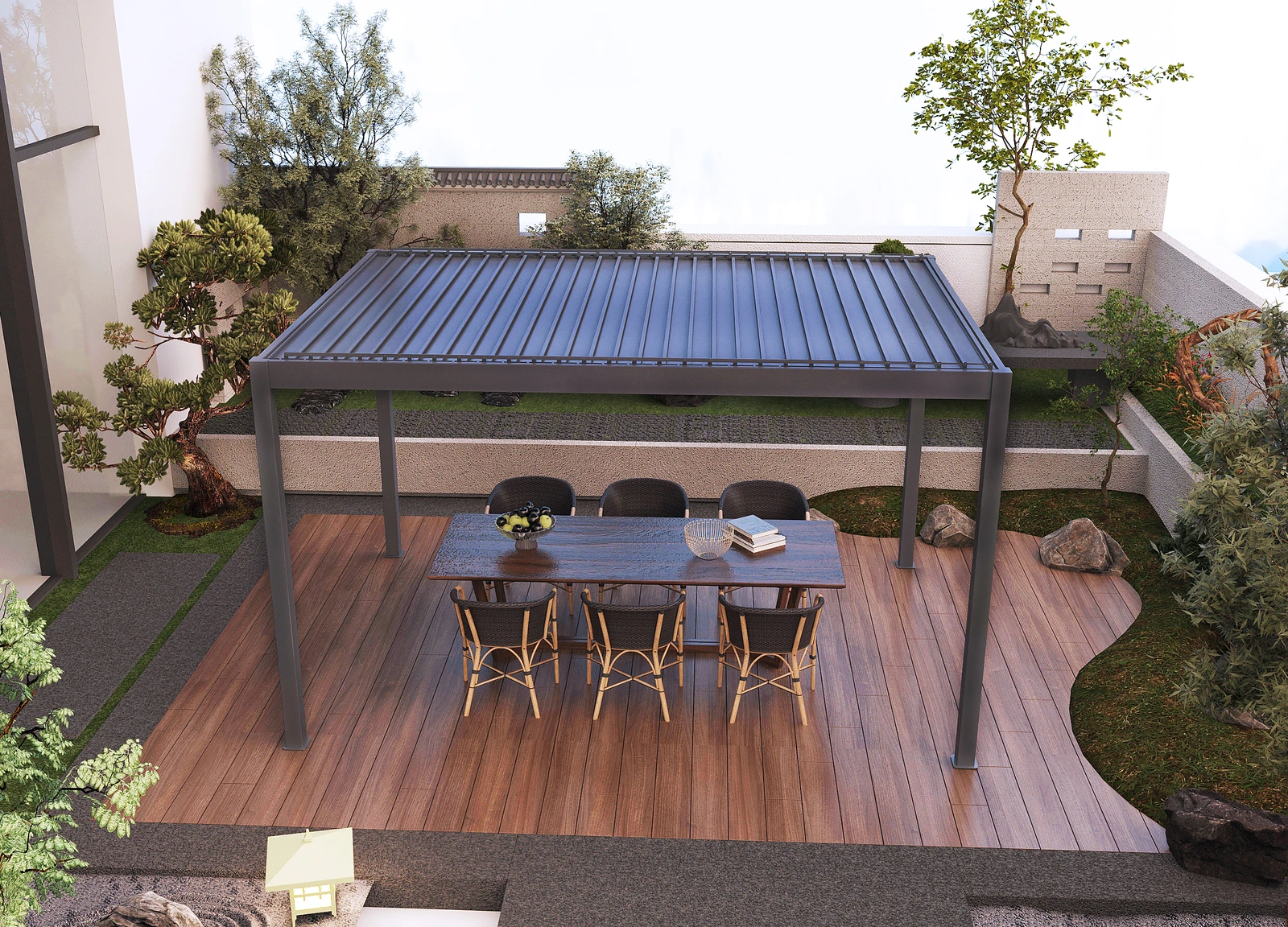 Steel-louvre Pergola · Model 7